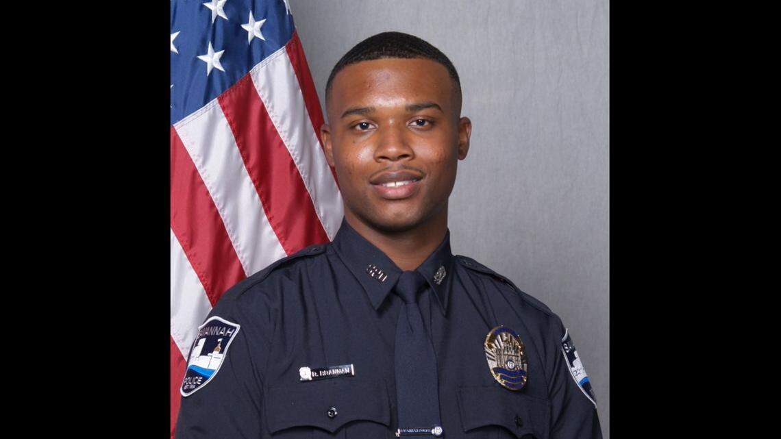 Savannah police officer Reginald Brannan, 23, was killed when his car collided with a tractor-trailer on his way home on Monday, Aug. 29, the police department said.