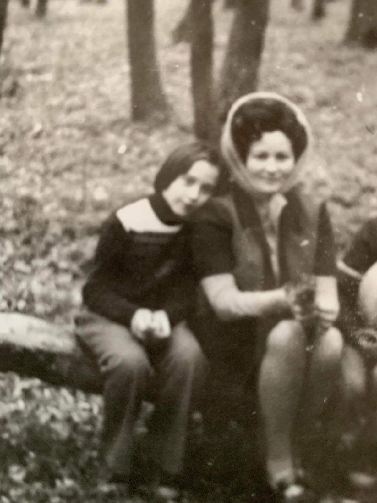 From left, Antonina Godfrey poses with her mother, Hanna Khmyz. The photo was taken 45 years ago. They still talk every day.