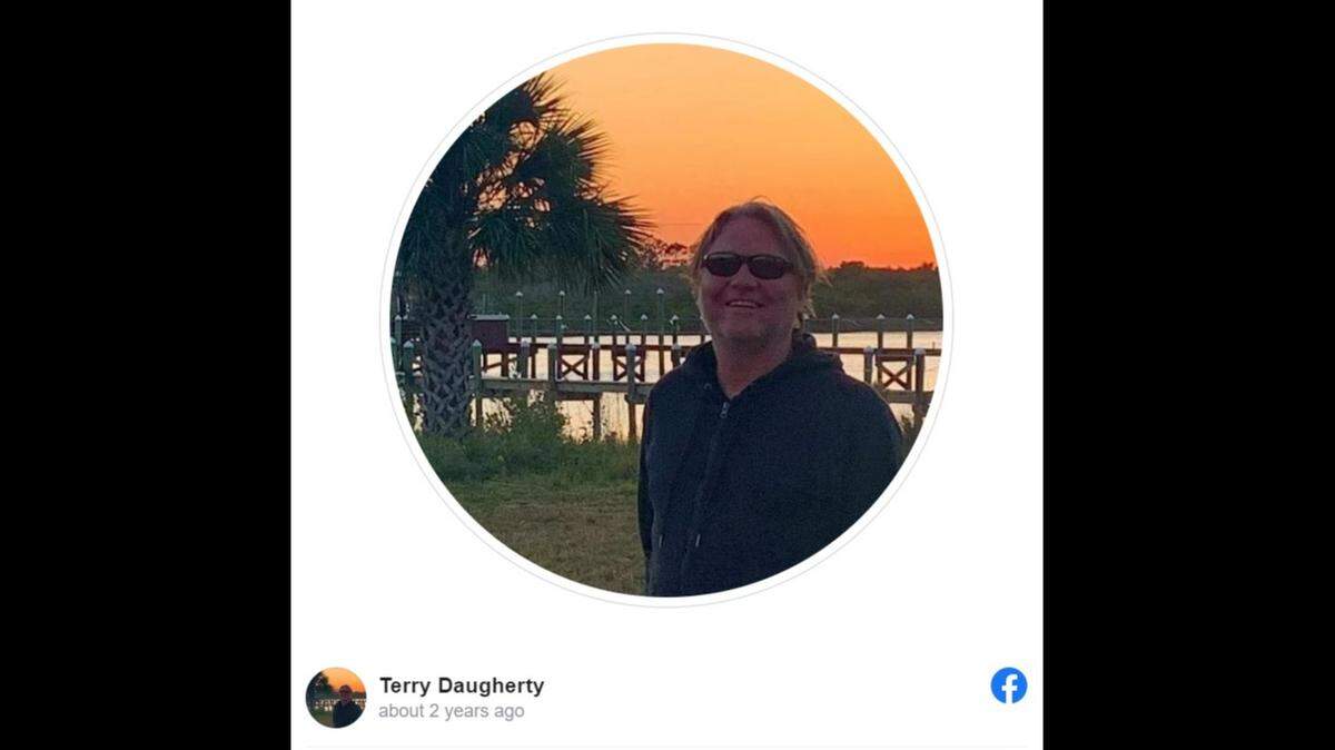 Terry Daugherty, 57, was reported missing by friends before his body was found near a dock on Lake Lanier in Georgia, deputies say.