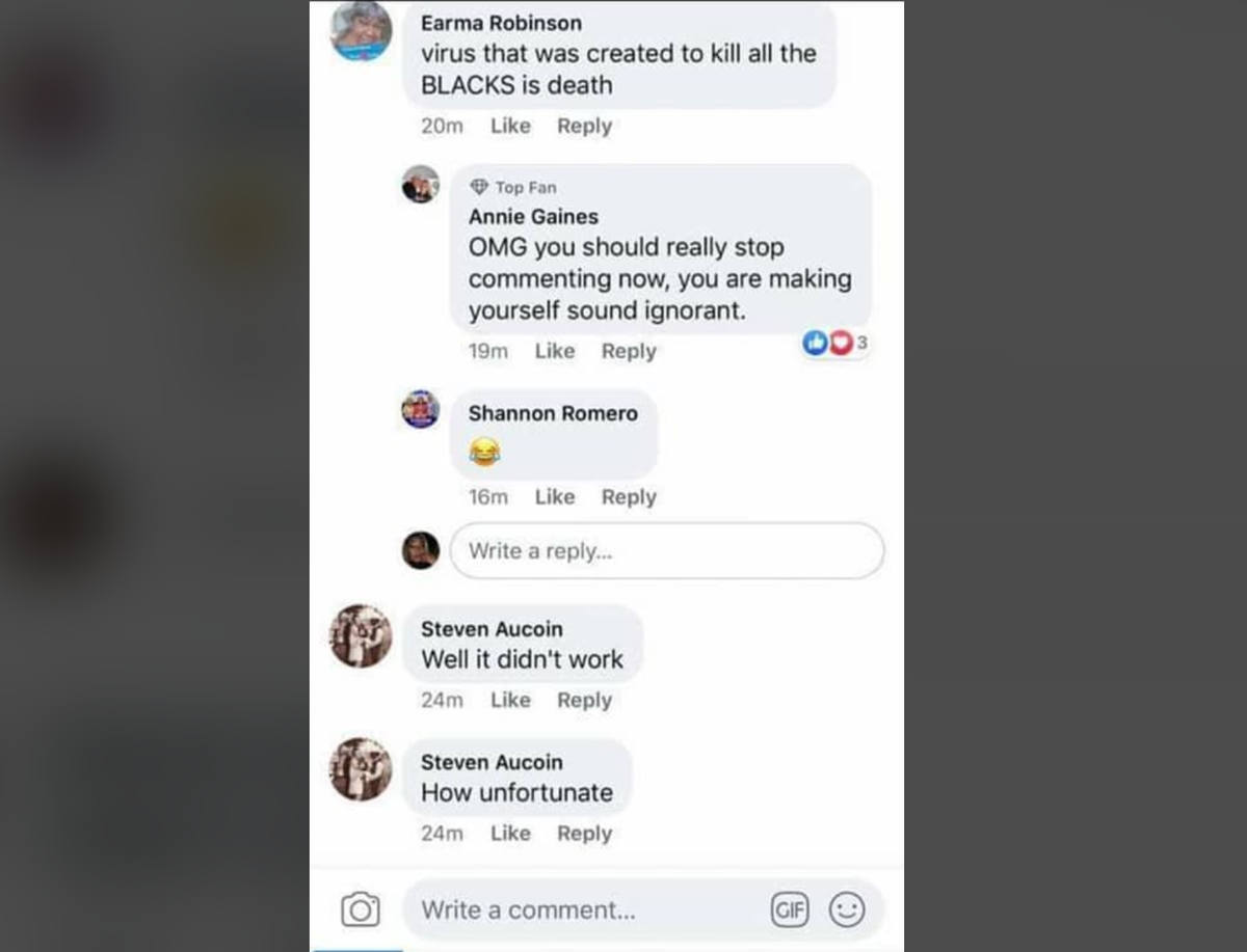 Former Kaplan police officer Steven Aucoin was fired May 15 after making racially charged comments on Facebook.