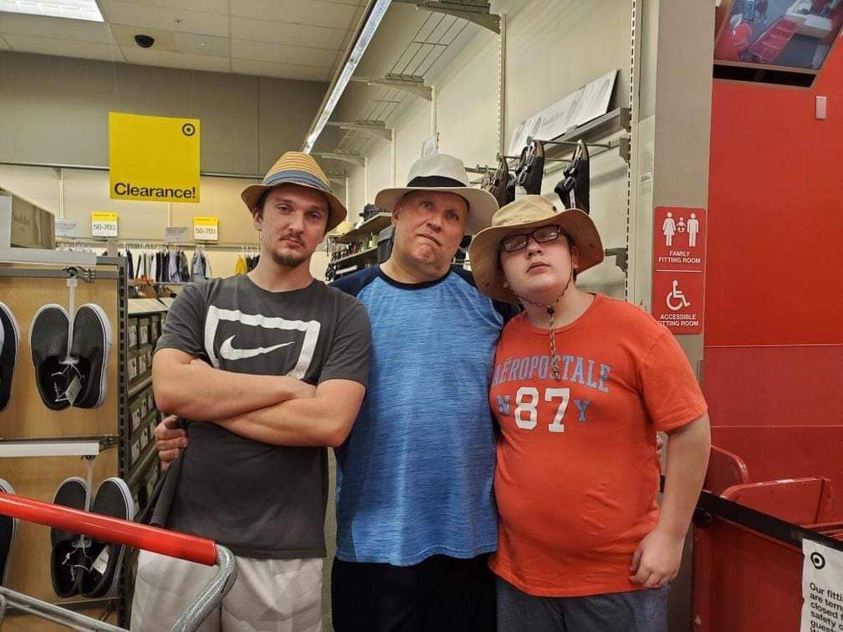 The Taliancich famiy of Ocean Springs has been sheltering in place during the COVID-19 pandemic, with the exception of one trip to the beach several weeks ago, when no one was around, and this 20-minute trip to Target in D’Iberville a couple of days later. Pictured are Travis Taliancich, father Don and brother Wyatt, who now has pediatric multisystem inflammatory sydrome.