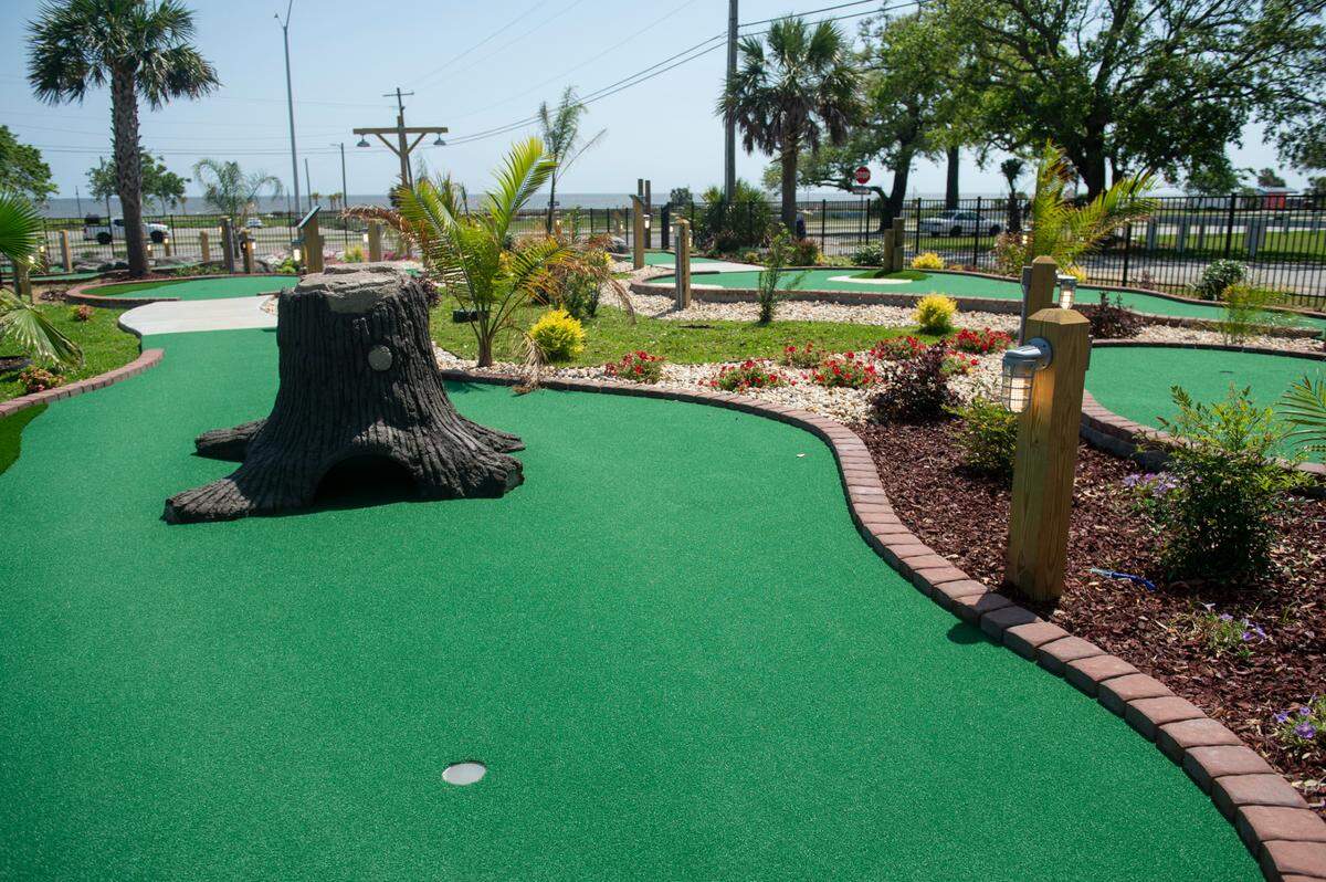 The new Coastal Links mini golf course at Finishline Performance Karting in Biloxi on Friday, April 19, 2024.