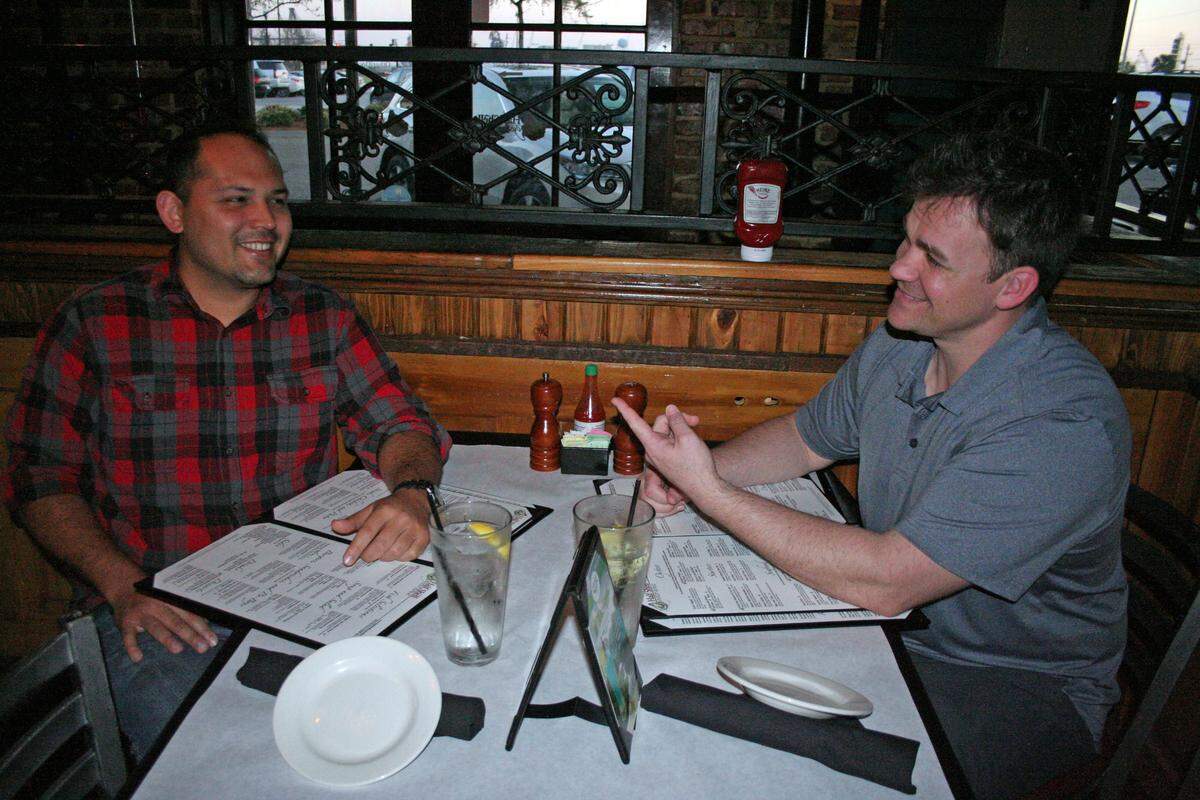 Abel Medellin and Mike Page at Half Shell Oyster House