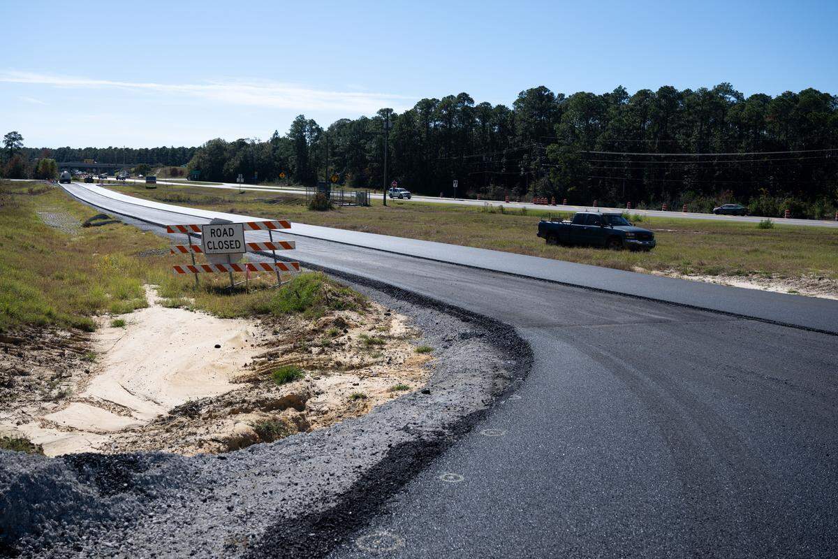 Construction on Highway 57 between I-10 and Vancleave on Wednesday, Nov. 12, 2025.