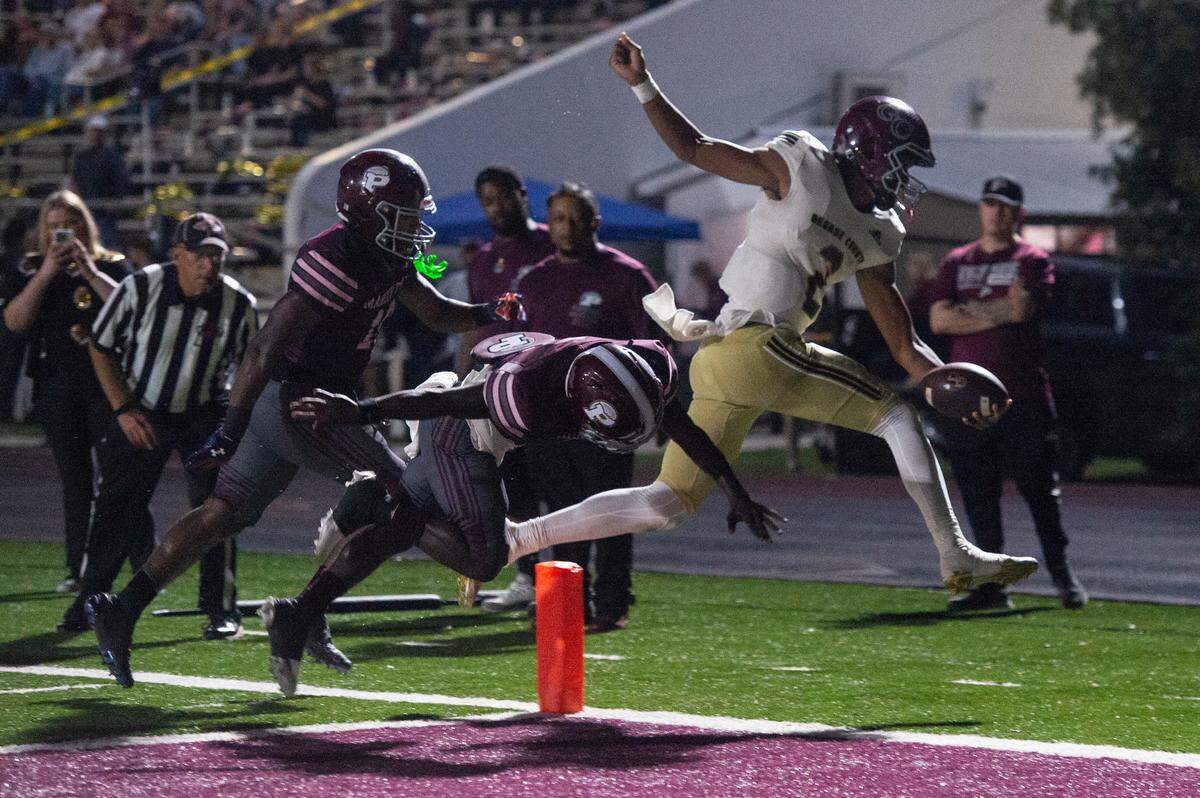 George County’s Deuce Knight scores a touchdown during a game between George County and Picayune at Lee-Triplett Stadium in Picayune on Friday, Nov. 1, 2024.