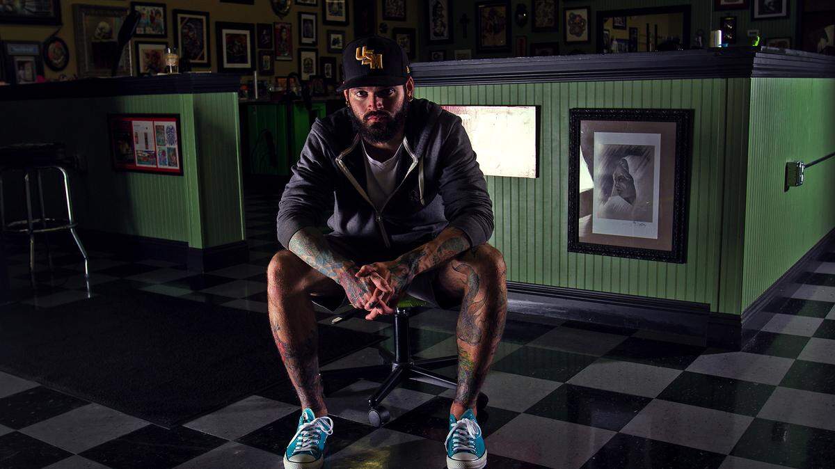 AMANDA McCOY/SUN HERALD/FILE 
 Matt Stebly is an Ocean Springs artist and owner of Twisted Anchor Tattoo. He is hosting Due South Tattoo Expo at Golden Nugget. The event runs from Friday to Sunday.