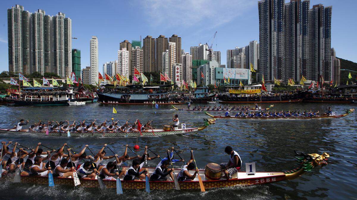 ASSOCIATED PRESSThis is a dragon boat race in Hong Kong in 2015.