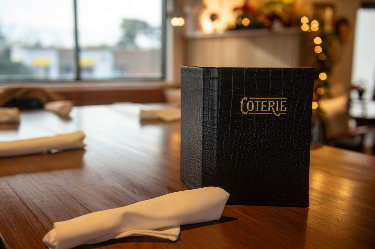 The dining area inside Coterie Restaurant and Oyster Bar in Long Beach on Thursday, Dec. 14, 2023.