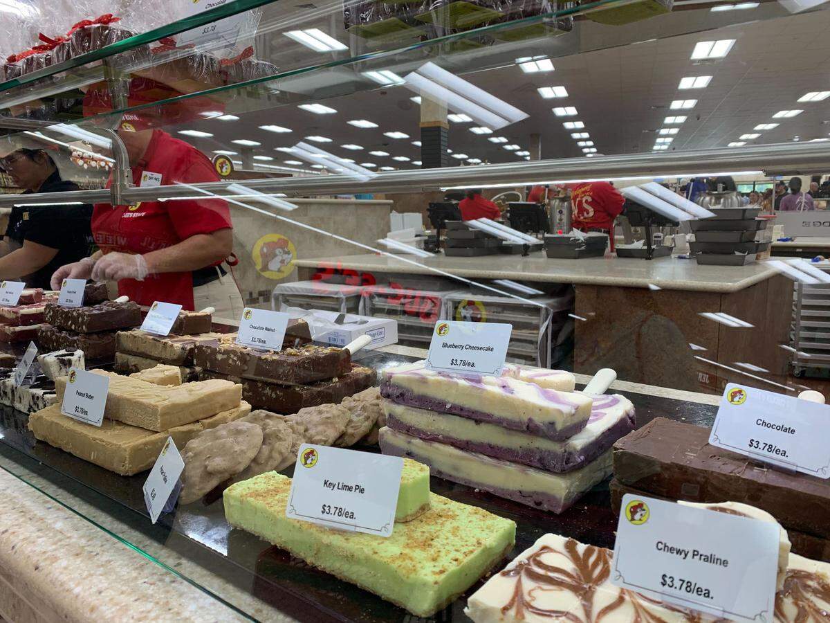 It’s not all brisket and jerky. Customers found sweet treats aplenty for sale at the new Buc-ee’s.