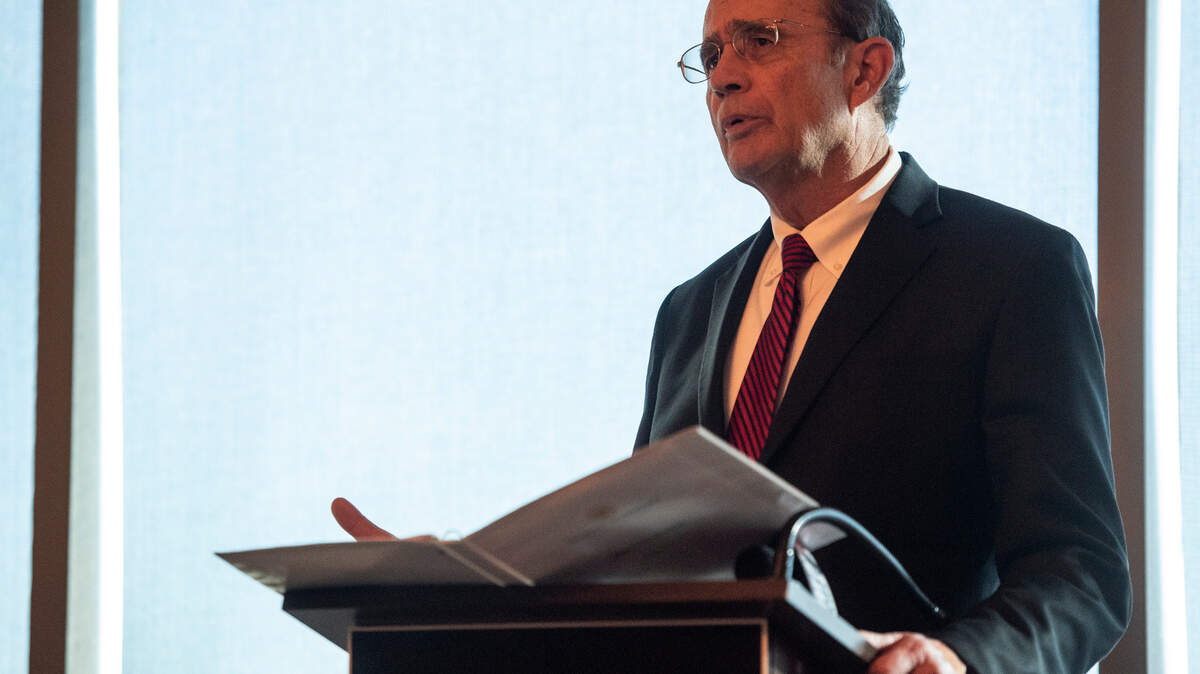 Lt. Gov. Delbert Houseman announces his bid for re-election for Mississippi’s Lieutenant Governor at the Great Southern Club in Gulfport on Thursday, Jan. 5, 2023.
