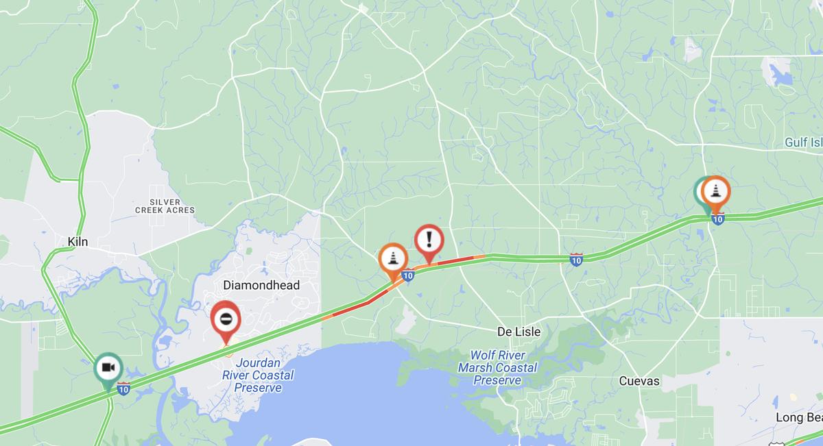 MDOT reported delays on Monday as crews worked on emergency repairs near Exit 20.