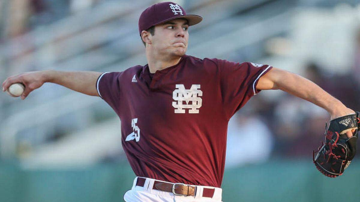 COURTESY MISSISSIPPI STATE ATHLETICSMississippi State ace Dakota Hudson is projected by MLBPipeline.com as the 10th best prospect in this year's MLB Draft.