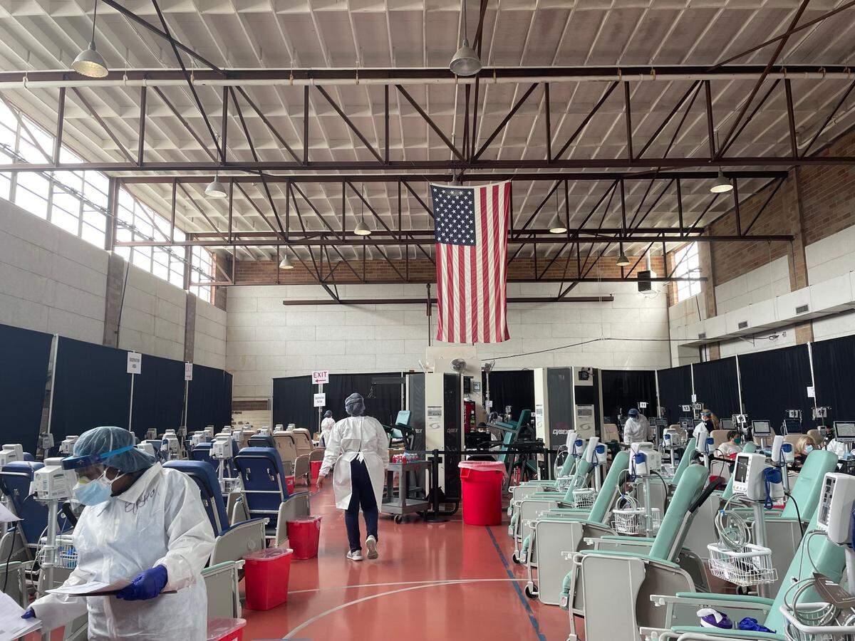 The 200 chairs dedicated to monoclonal antibody infusions at Memorial Hospital at Gulfport’s South Building, which is now an expanded treatment site, on Monday, Sept. 13, 2021.