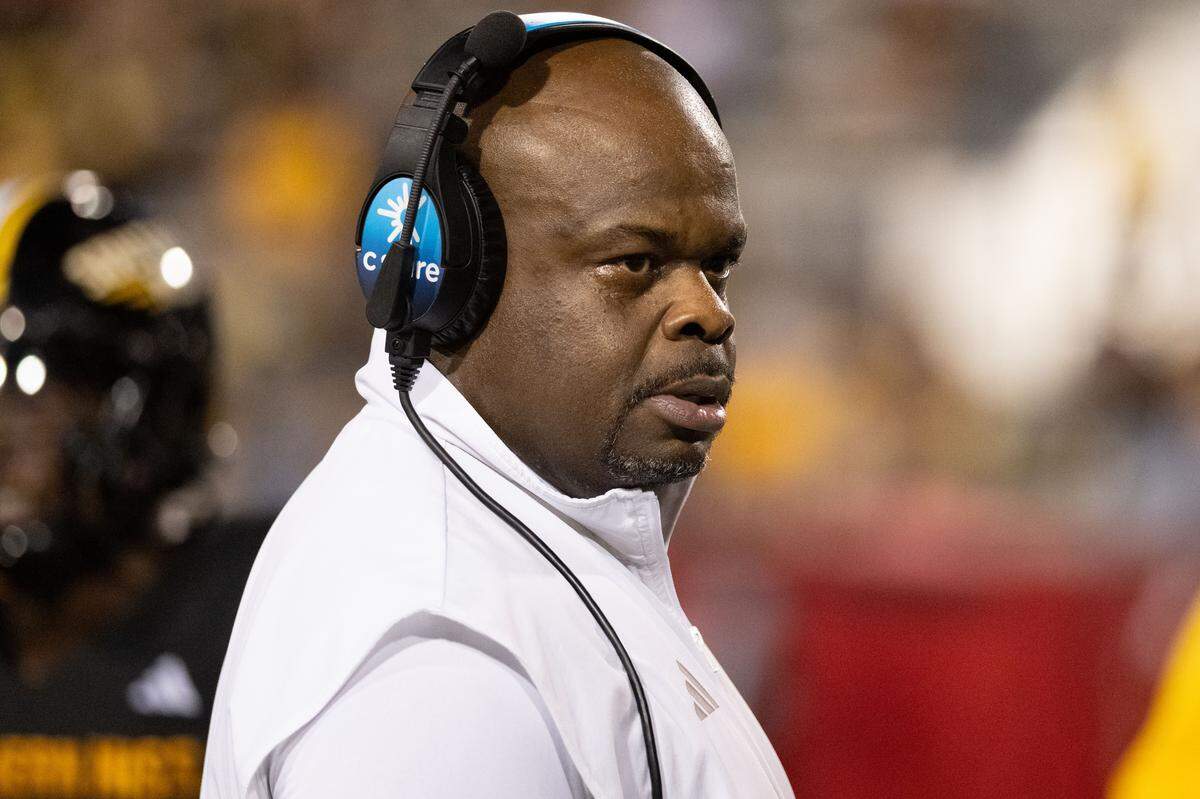 Southern Miss head coach Charles Huff stands on the sidelines Saturday during the Golden Eagles’ win over Jacksonville State.