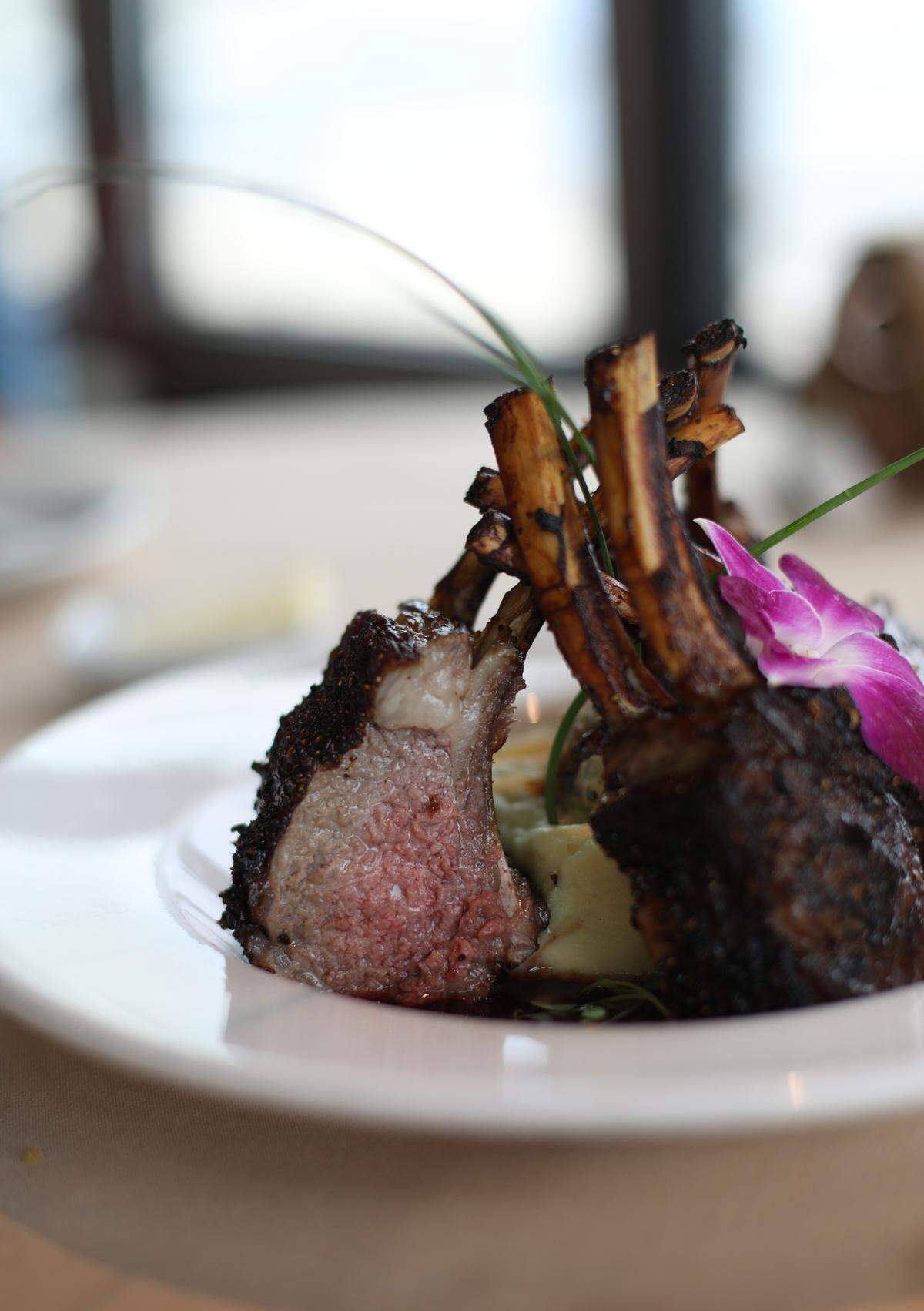 The rack of lamb with whipped potatoes at Blue Bayou inside Silver Slipper Casino in Hancock County.