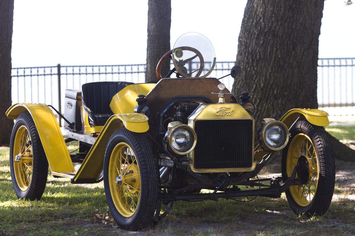 A 1914 Model T Speedster sits on display at Beach Park in Pascagoula for Bachtoberfest in 2014.