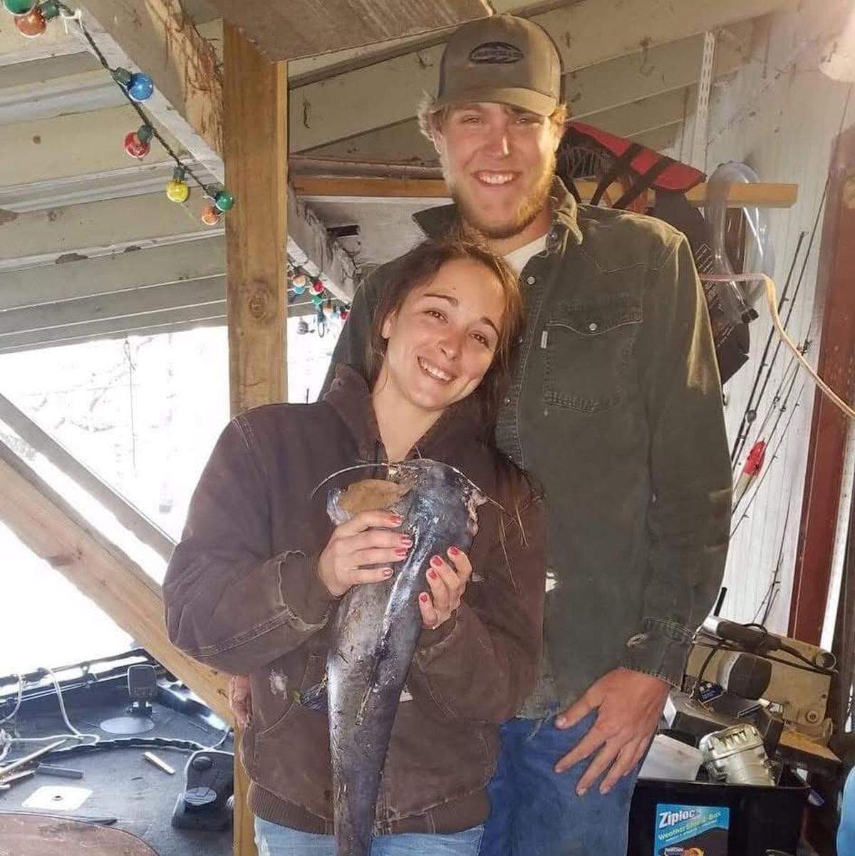 Candace Davis and husband Justin Davis of George County are pictured. Justin Davis, who died at age 28 at Calgon Carbon in Hanock County, loved his family and the outdoors. Fishing was his favorite outdoor activity.