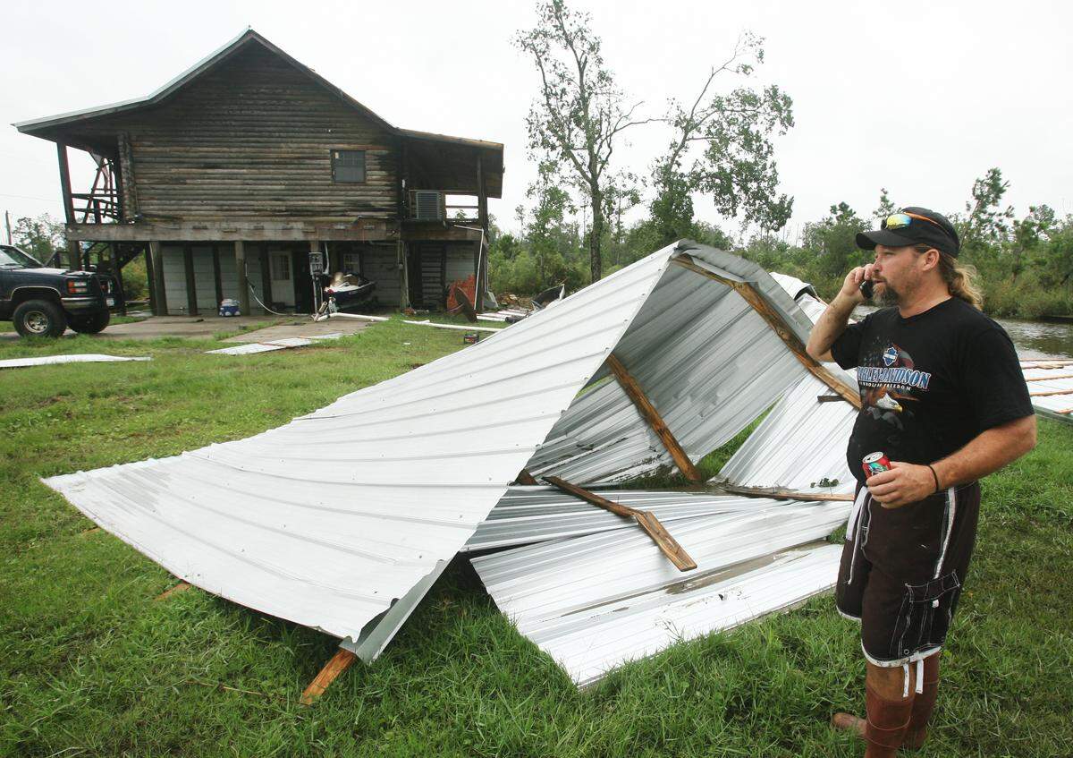 Hurricane Gustav tore the roof off of Bill Signaigo’s house in the Shoreline Park area of Bay St. Louis. Grants of up to $10,000 will help Coast homeowners protect their homes and lower their wind insurance rates.