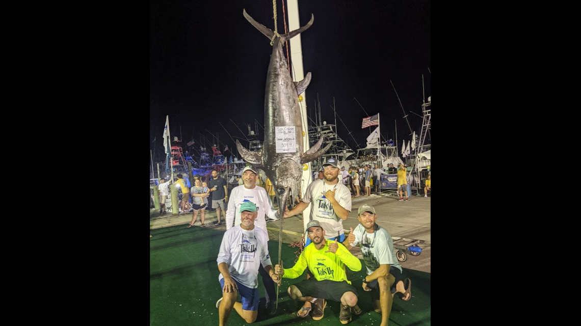 Mississippi record broken after over 300-pound swordfish caught at Billfish Classic