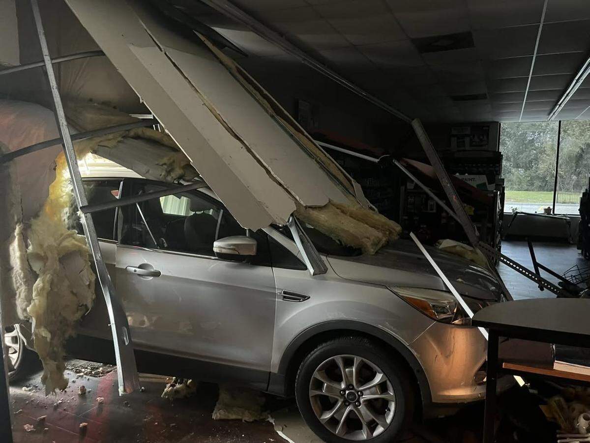 No one was injured in the crash, according to Jackson County Fire.
