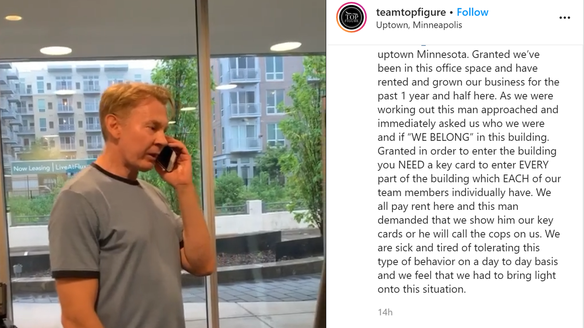 Tom Austin of Minneapolis called building management after suspecting a group of black businesses owners of trespassing at a shared office gym.