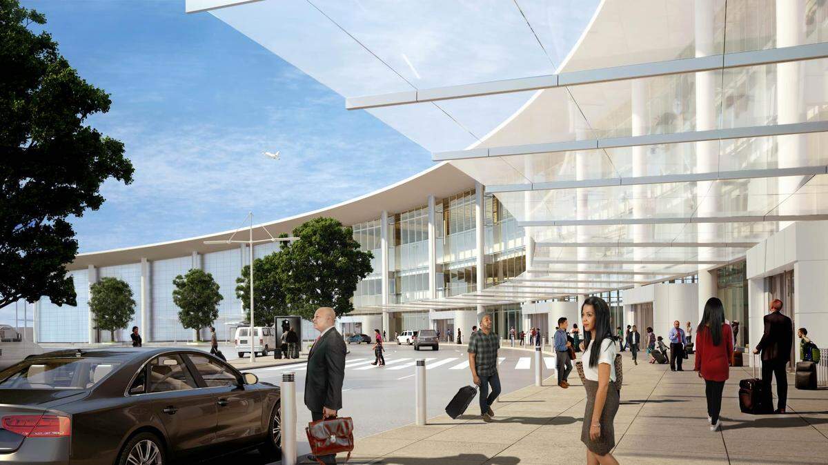 An artist’s rendering of the new MSY terminal.