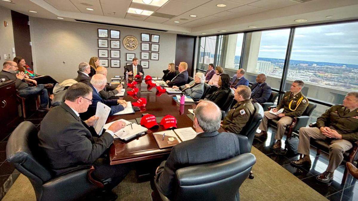 Joe Spraggins, executive director of the Mississippi Department of Marine Resources on the Coast, handed out “Make Seafood Great Again” hats at Gov. Tate Reeves’ cabinet meeting earlier this week. The hats, which the DMR is using to promote Gulf seafood, were a big hit in Jackson.