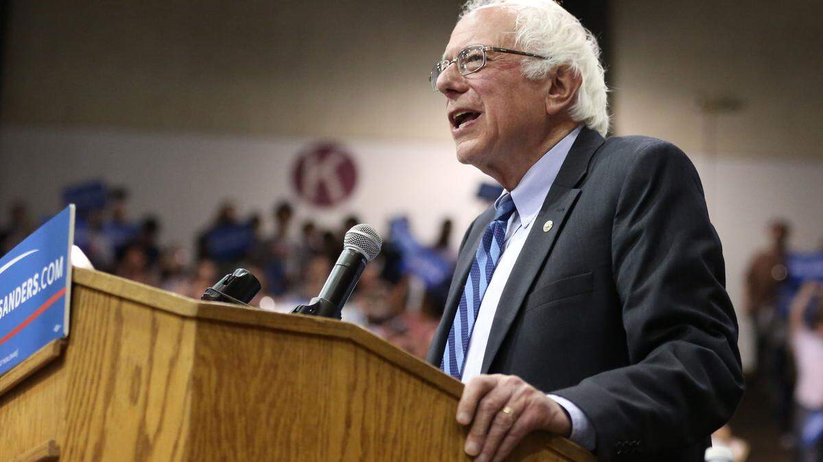 In this Tuesday, May 10, 2016 file photo, Democratic presidential candidate, Sen. Bernie Sanders, I-Vt., speaks during a campaign rally in Salem, Ore. (Danielle Peterson/Statesman-Journal via AP, File)