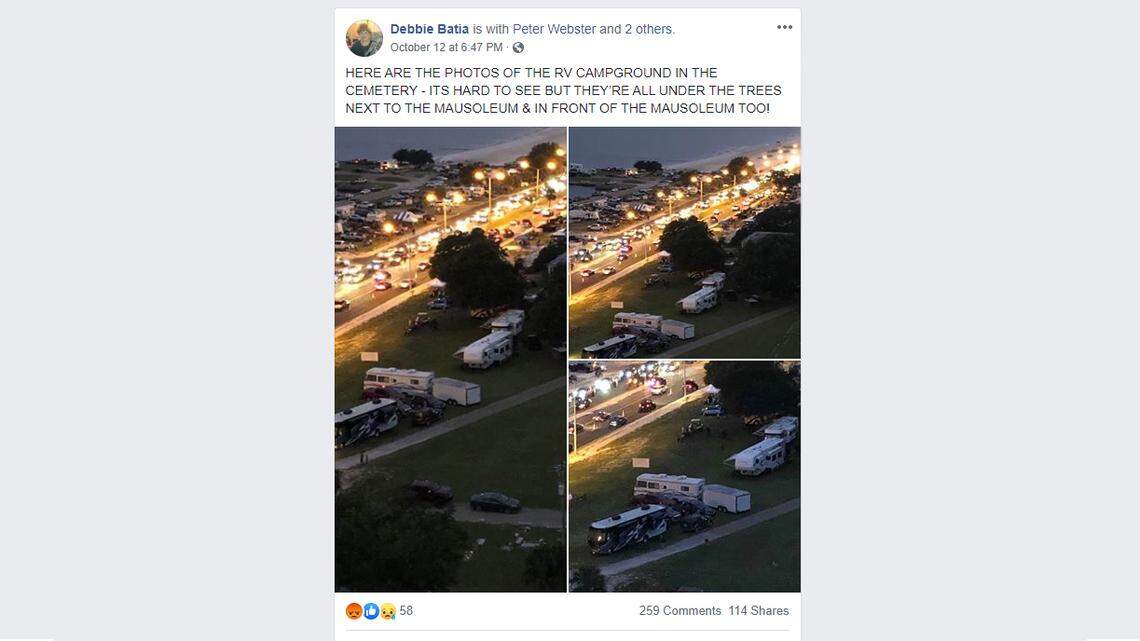Why were RVs allowed to park in front of Biloxi cemetery during Cruisin’? Owner speaks out