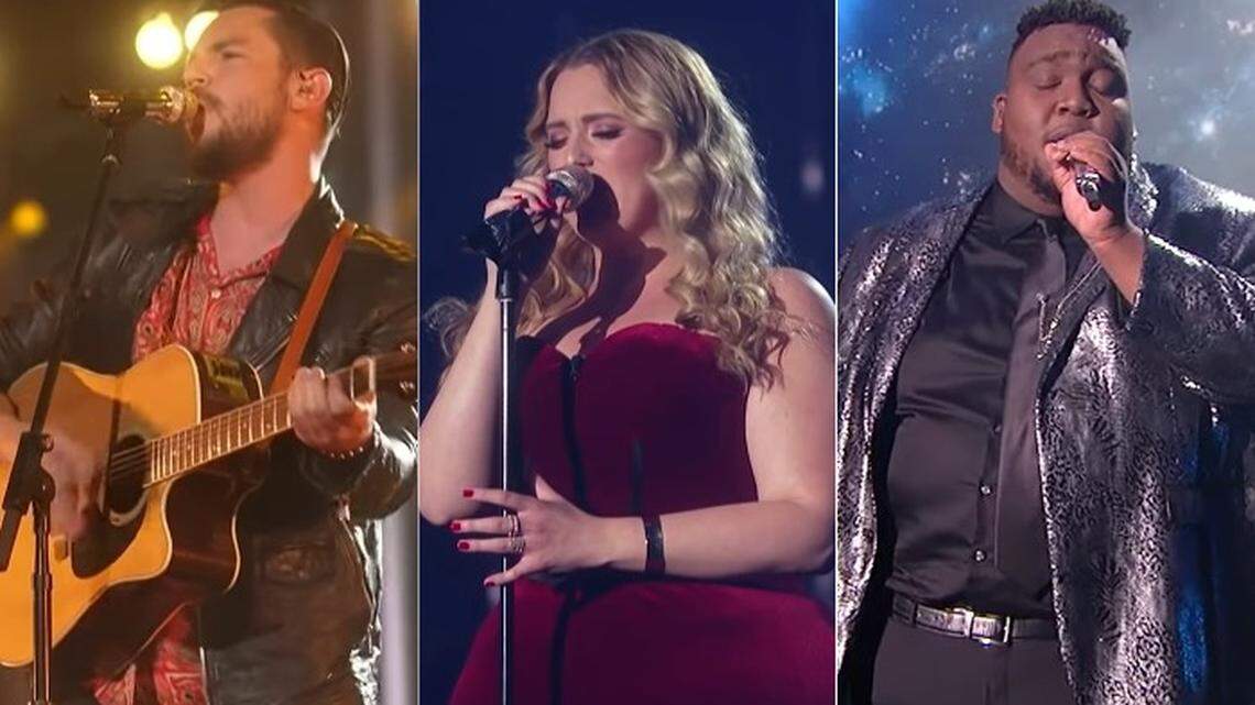 “American Idol” favorites (from left) Chayce Beckham, Willie Spence and Grace Kinstler are the top three finalists and early predictions show any of them could win the competition