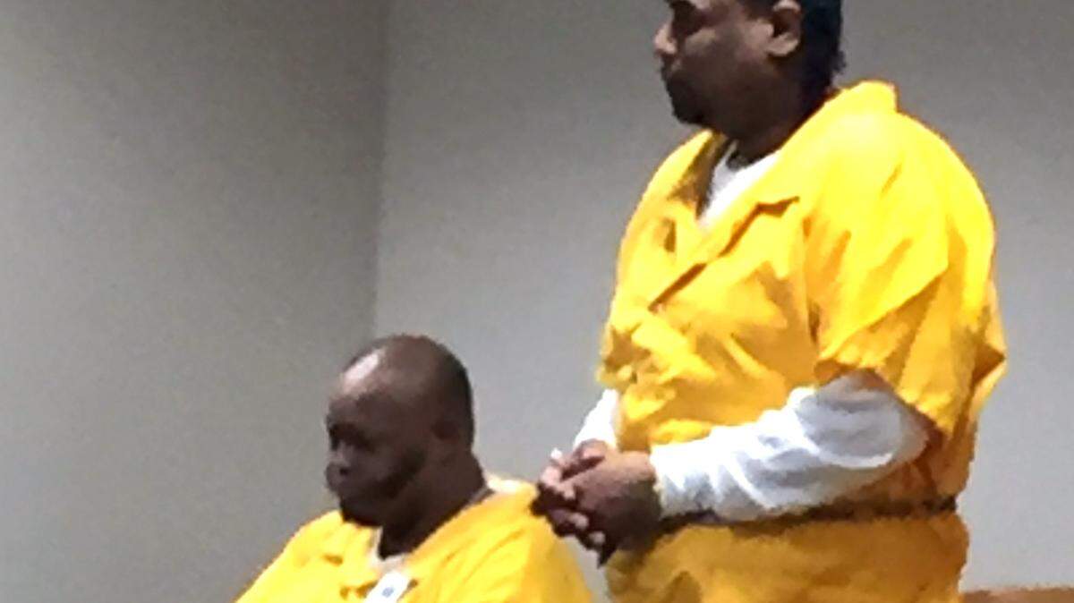 Capital murder suspect Scottie Lakeith Street stands in court on Monday, Feb. 1, 2016.