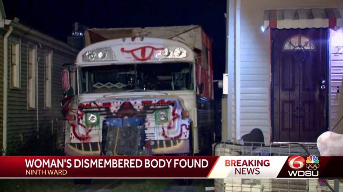 A Louisiana man faces several charges after a dismembered body was found in a bus freezer at his home in New Orleans, police said.