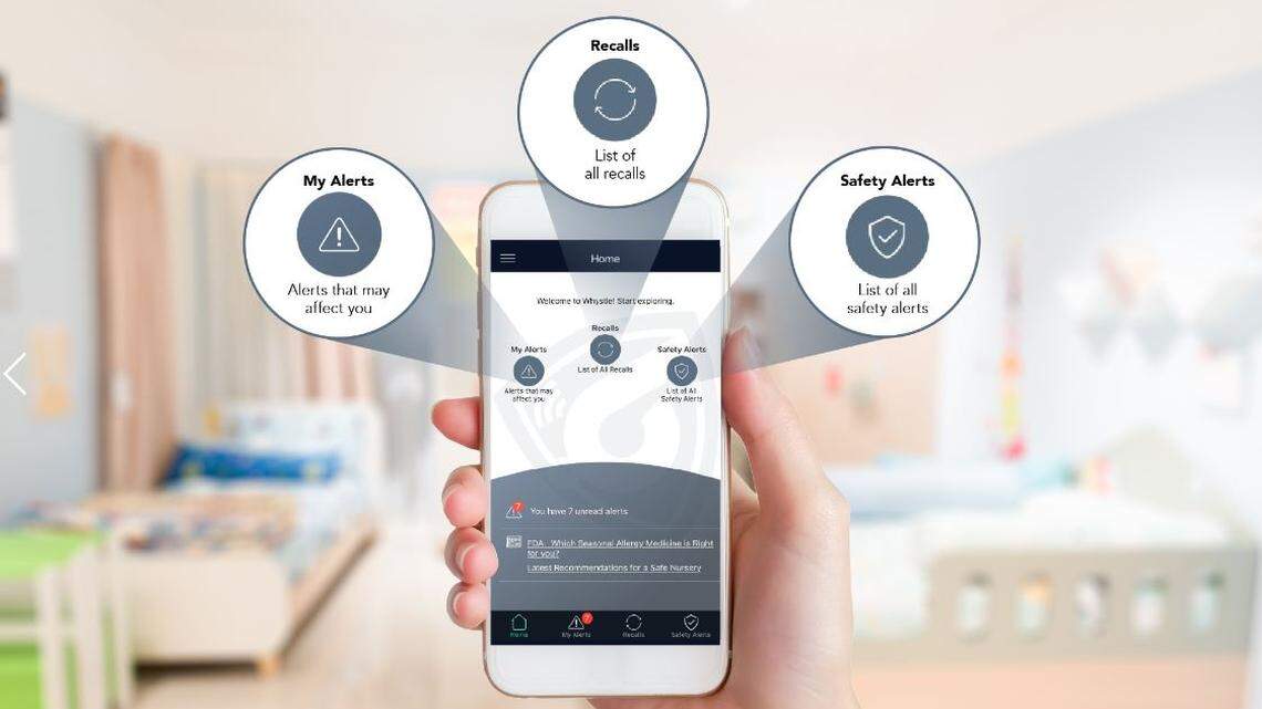 The new Whystle app created by Gulfport High graduate Lauren Hash Bell provides information about food and product recalls and safety information.