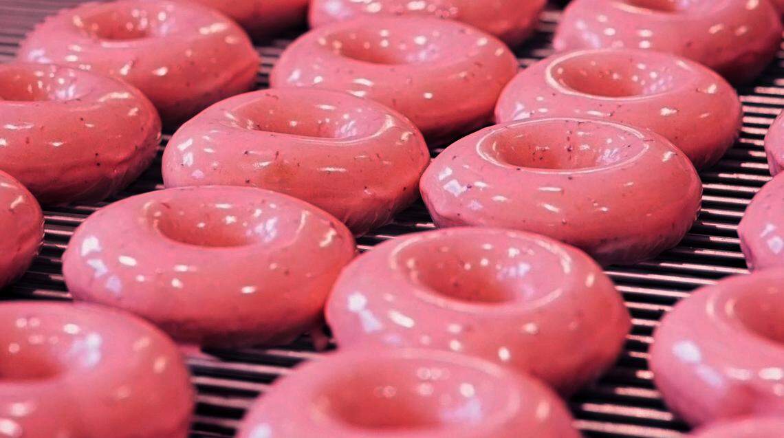 Fans of Krispy Kreme can order strawberry glazed doughnuts for a limited time starting Sept. 1, 2023.