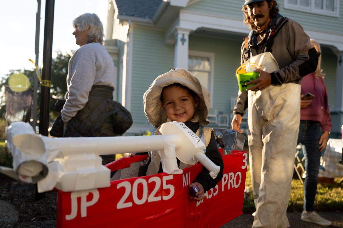James Pickich smiles for a photo during Boo On The Rue in Biloxi on Thursday, October 30, 2025.