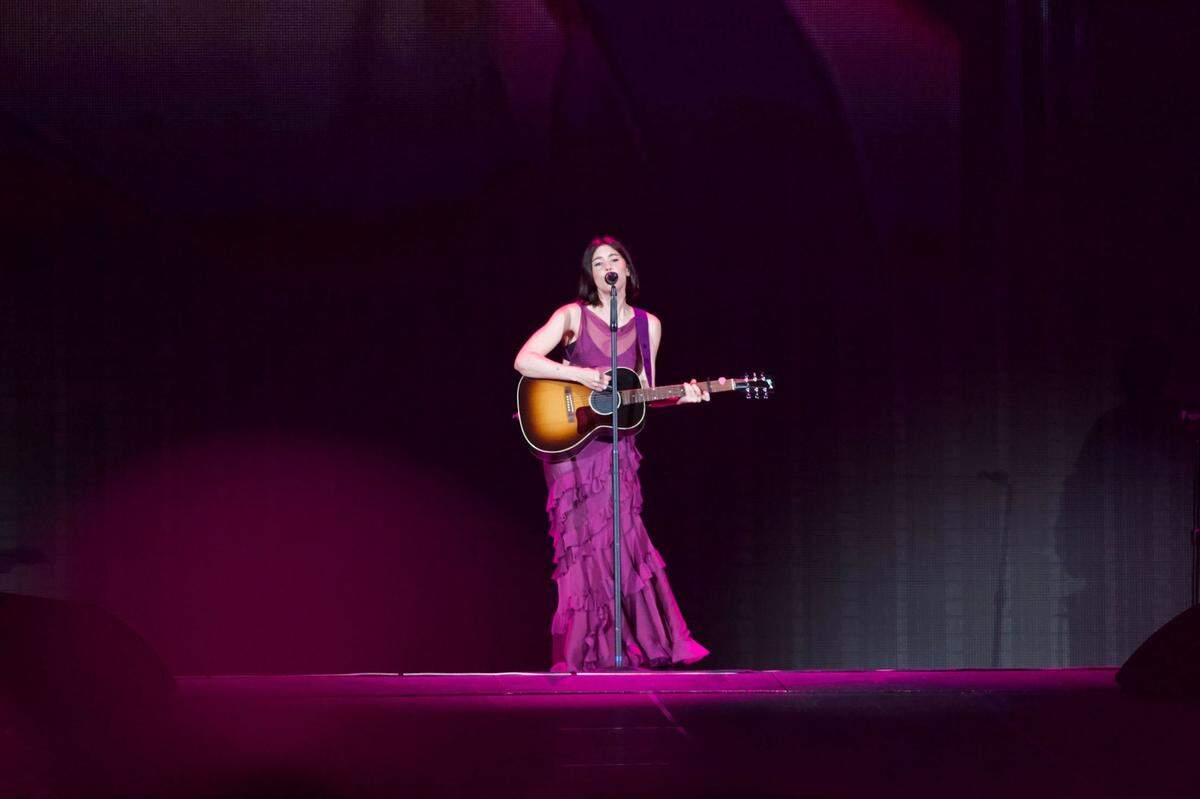 Gracie Abrams performs Friday, Oct. 25, 2024, during the first night of the Taylor Swift Eras Tour stop in New Orleans.