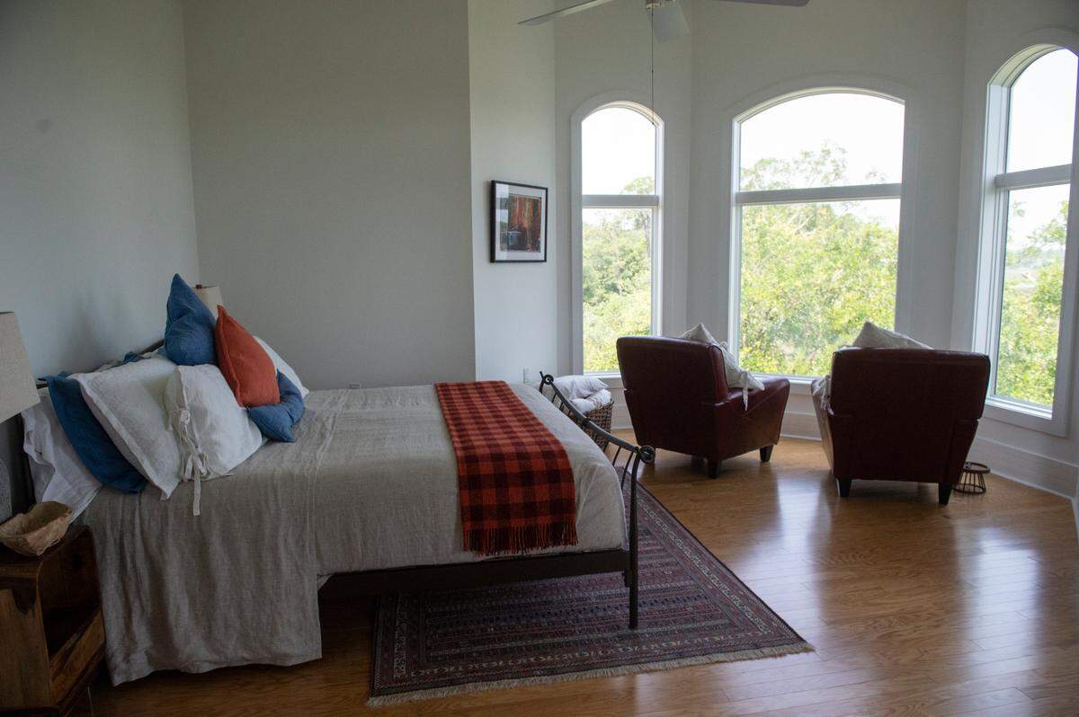 The master bedroom inside a house for sale off of Rue Rivage in Ocean Springs on Friday, June 9, 2023.