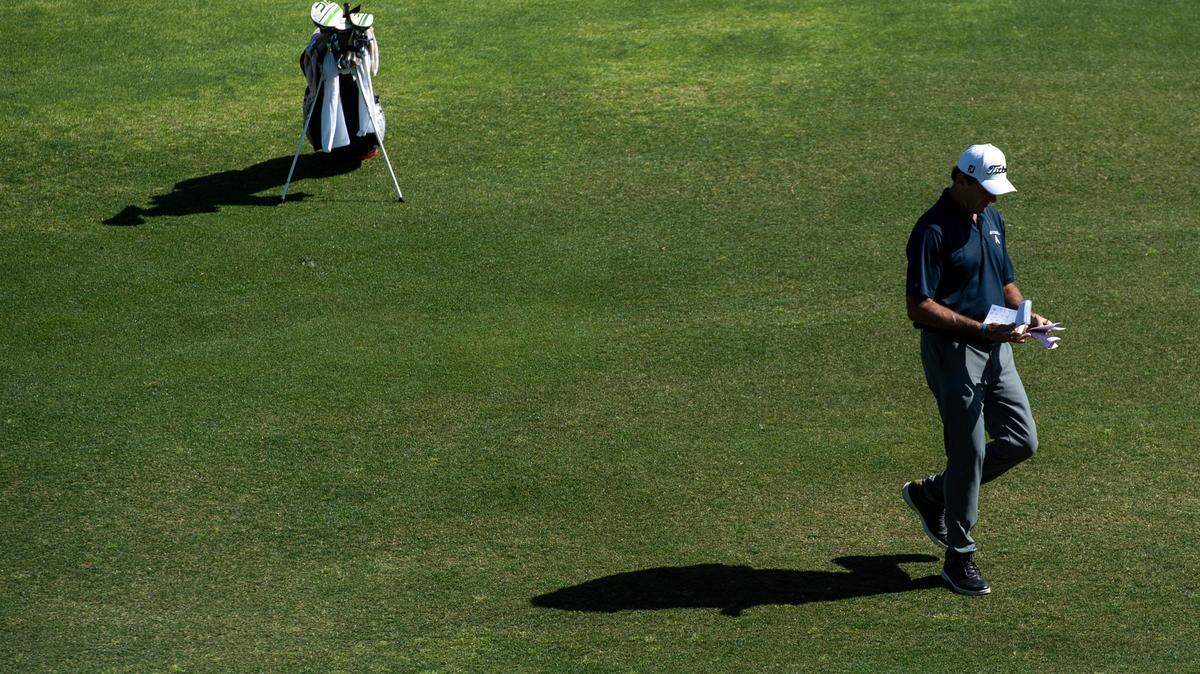 A golfer walks off the 6th green during the Rapiscan Systems Classic at Grand Bear Golf Club in Saucier on Friday, April 1, 2022.