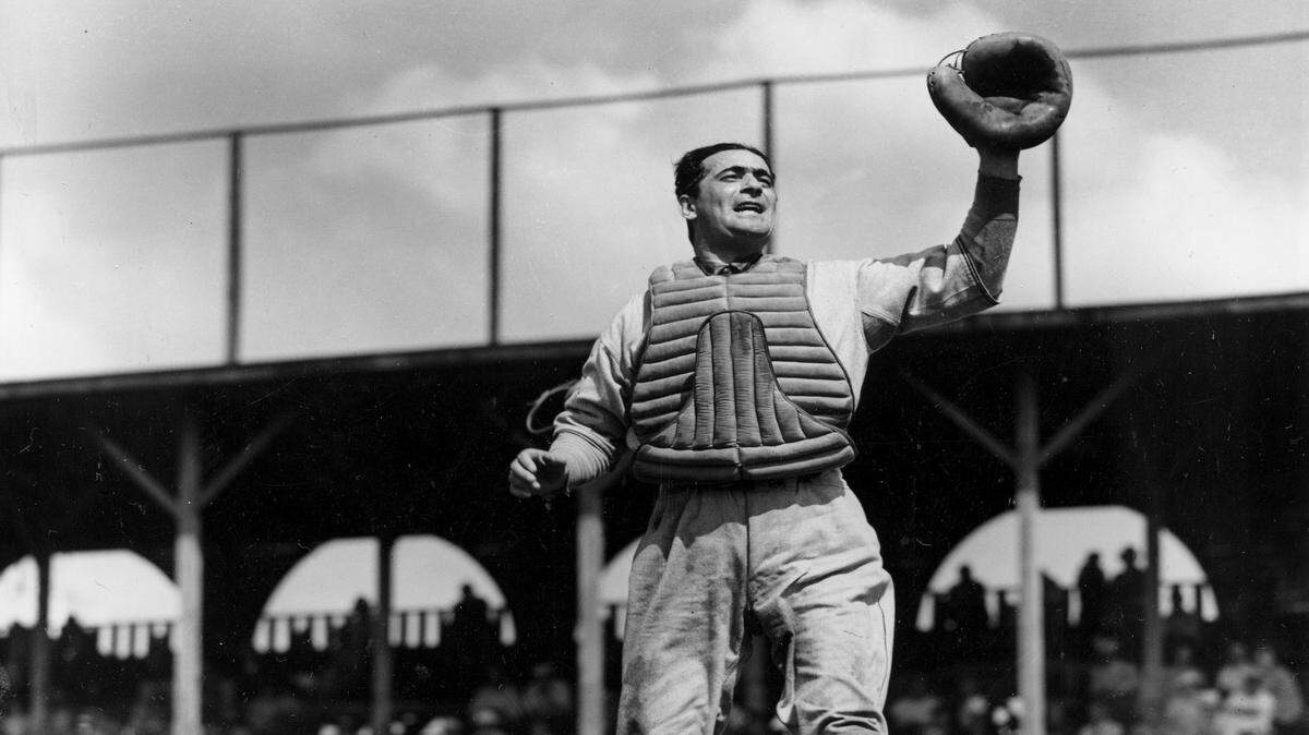 ASSOCIATED PRESS 
 Moe Berg, seen here as a member of the Boston Red Sox in 1938, was on the 1933 Washington Senators team that won the A.L. pennant and held spring training in Biloxi.