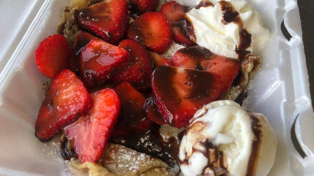 The chocolate crepes at Heladeria La Fescura in Pascagoula on Wednesday, June 29, 2023.