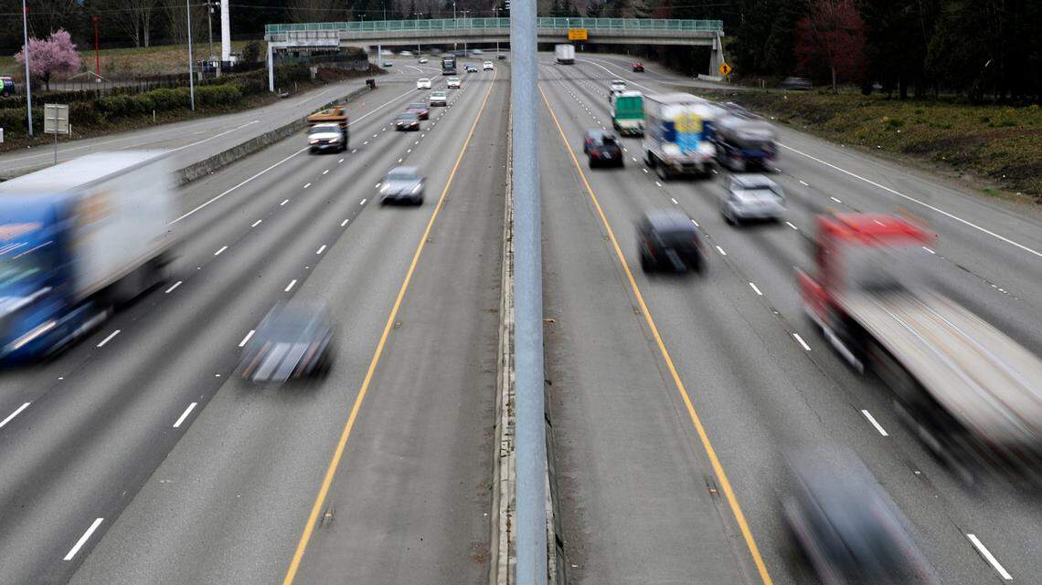 The man’s roof rack broke on the highway, scattering belongings across the road. (AP Photo/Ted S. Warren, File)