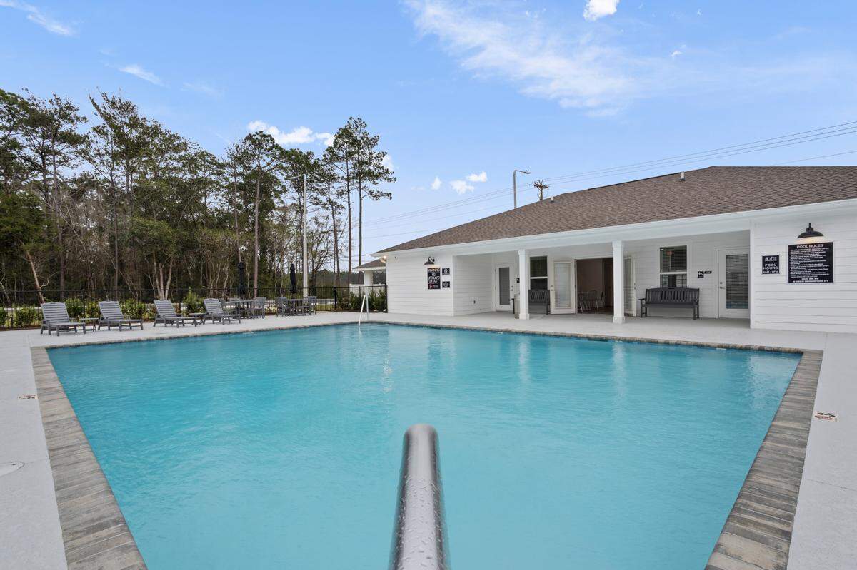 A swimming pool is one of the amenities at The Lofts, a new apartment community just off I-10 in South Mississippi.