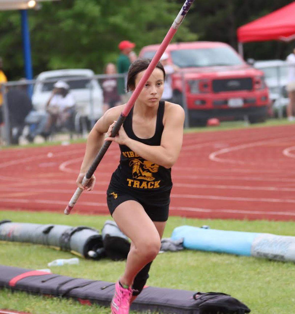 D’Iberville freshman Julie Segroves has the nation’s top pole vault for a freshman.
