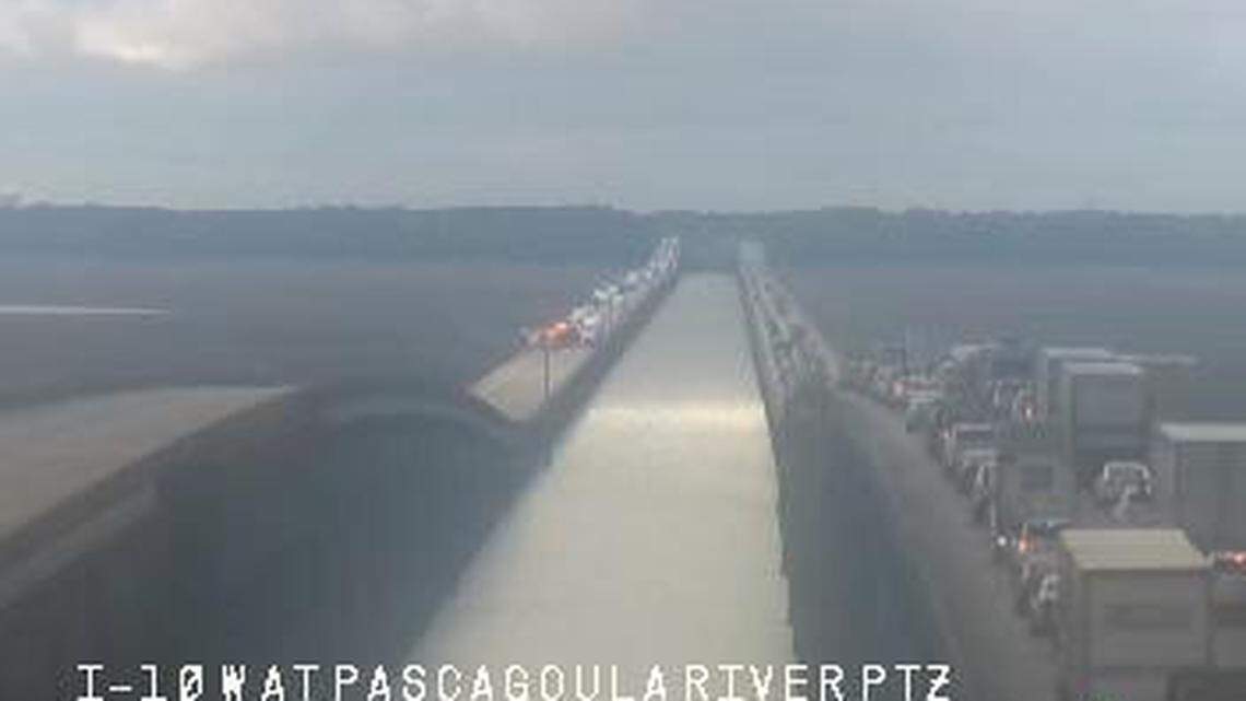 Crash on I-10 bridge in South Mississippi sends driver off side and into water, MHP says