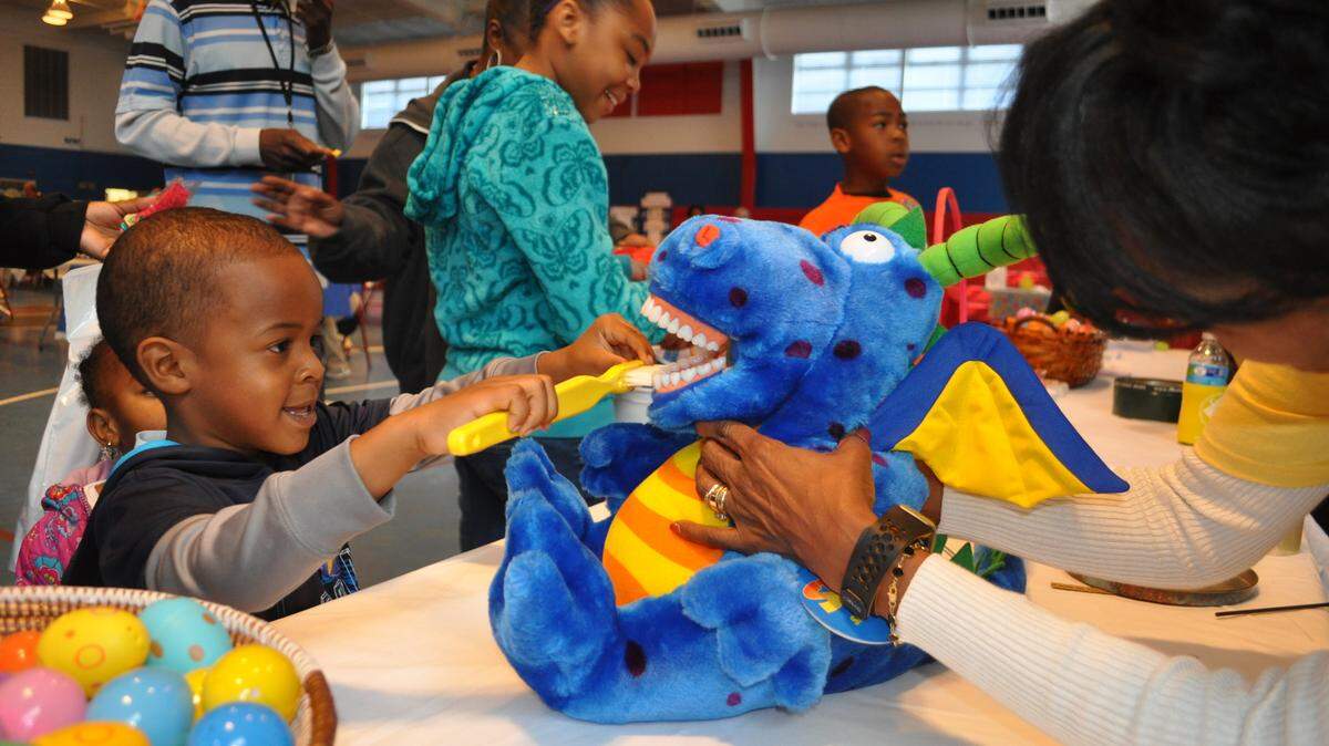 PHOTO COURTESY PASCAGOULA SCHOOL DISTRICTA youth has fun at last year's Easter Extravaganza in Pascagoula.