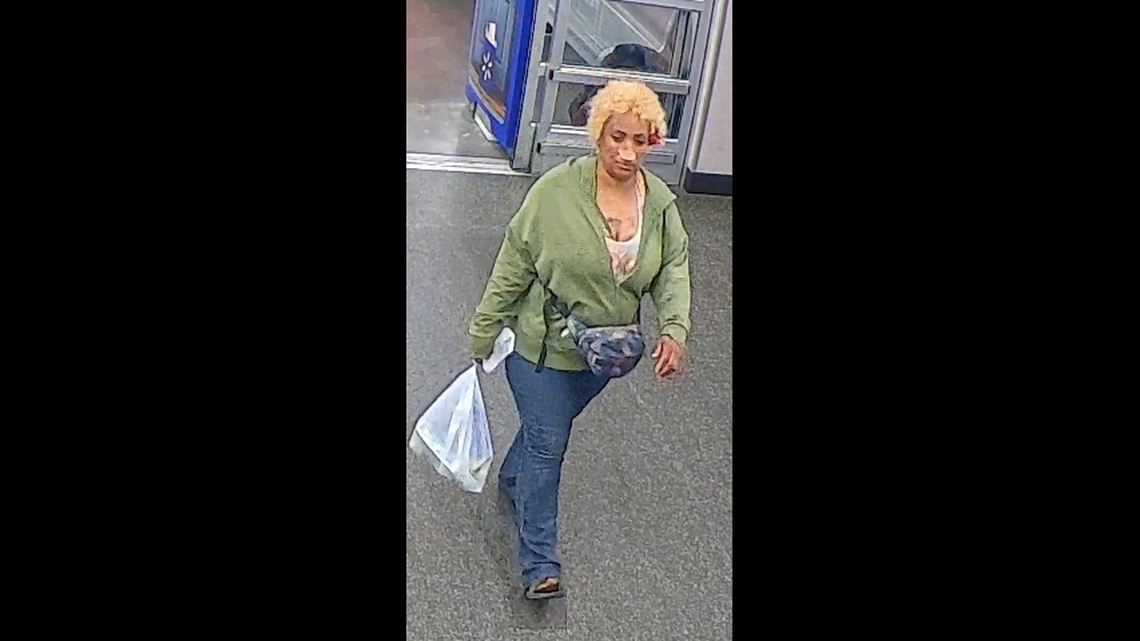 Biloxi police released this image of a suspect, later identified as Camille Benson, who allegedly placed razor blades in bread at Walmart stores.