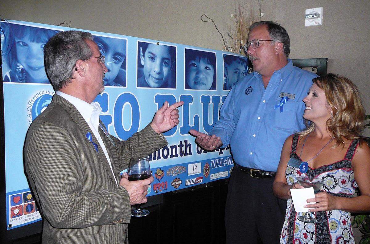 Happy Hour talk at the Silver Slipper on Monday nights includes how to prevent child abuse. From left are Demp Bell, Good Works manager from Walmart, Silver Slipper Casino General Manager John Ferrucci and Michelle Shows, director of the Center for the Prevention of Child Abuse.