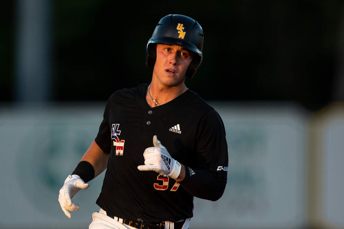 Carson Paetow runs the bases after hitting a home run against LSU during Game Four of NCAA Regionals at Pete Taylor Park in Hattiesburg on Saturday, June 4, 2022.