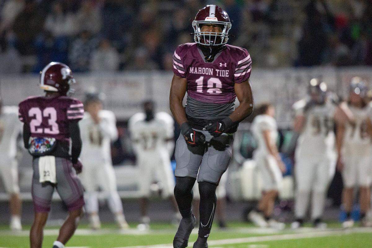 Picayune’s Allen Magee reacts to a play during a playoff game between Picayune and George County at Lee-Triplett Stadium in Picayune on Friday, Nov. 22, 2024.