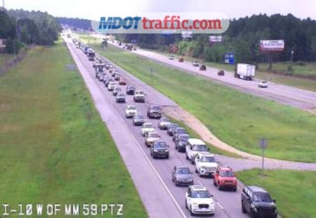 A crash involving multiple vehicles caused a significant backup Thursday on I-10 in Jackson County.